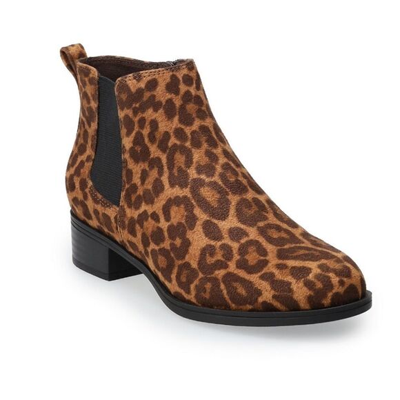 SO Averyy Women's Ankle Boots Leopard - Picture 1 of 4